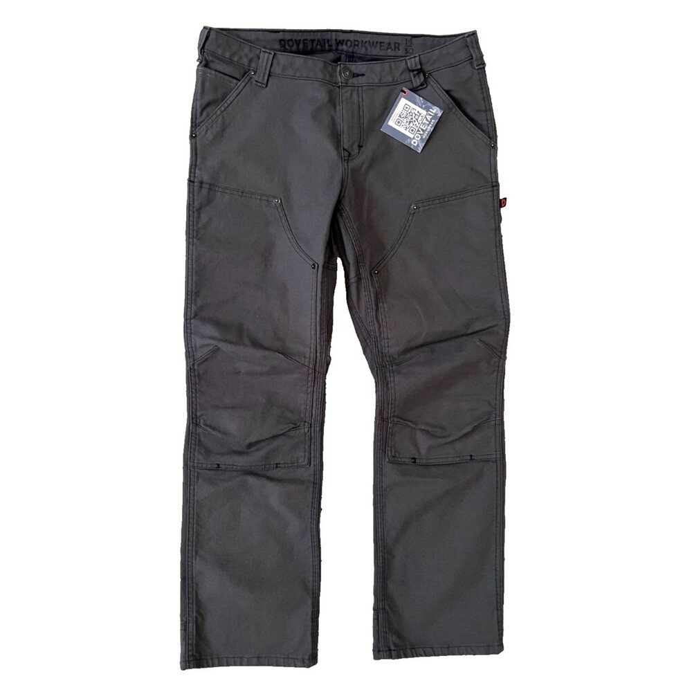 NWT Dovetail Workwear Women's 14x30 Britt Utility Pants Dark Grey Stretch Canvas